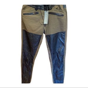 Garcia leather detail pant size S